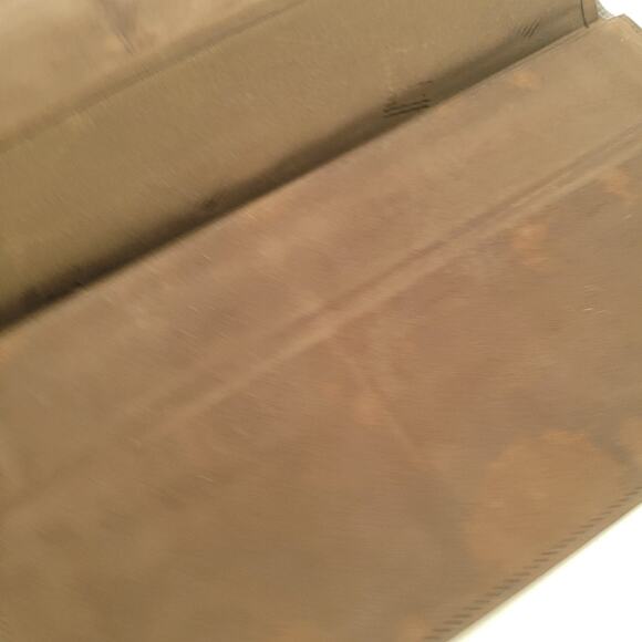 Dunhill Designer Checkbook Card Slim Bill Holder Wallet Brown Bifold Leather Vtg - Picture 7 of 10